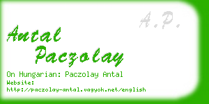antal paczolay business card
